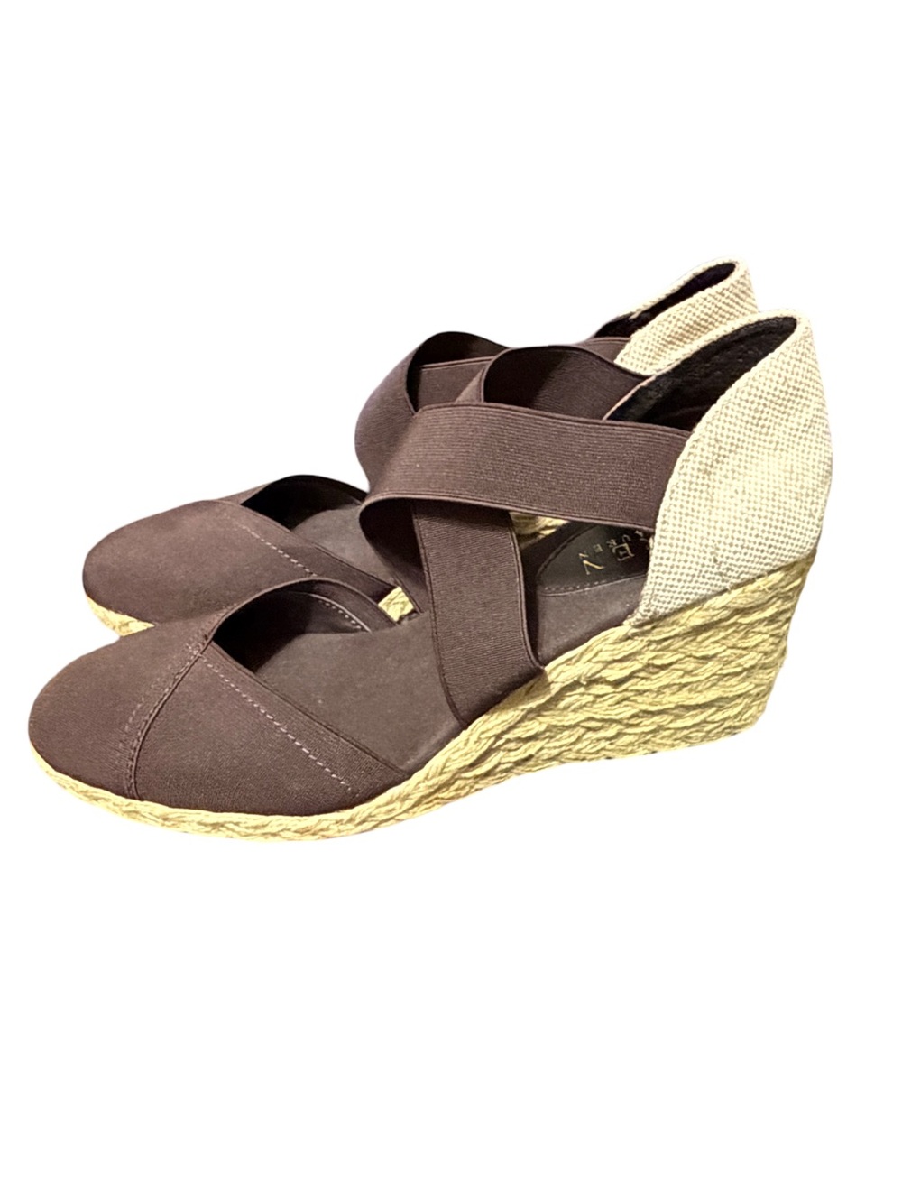 Lauren Ralph Lauren Collins Espadrille Wedge Sandals – Brown – Women’s – NWT